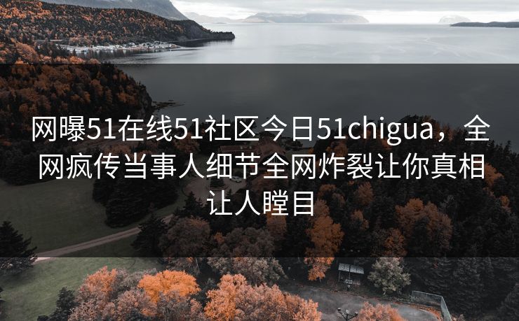 网曝51在线51社区今日51chigua，全网疯传当事人细节全网炸裂让你真相让人瞠目  第1张